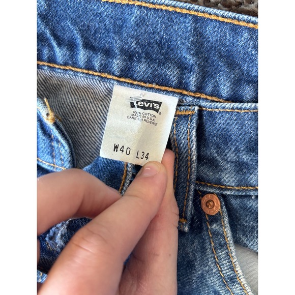 Vintage Levis 517 Orange Tab Jeans Mens 40x34 Made in USA Medium Wash Bootcut - Picture 7 of 14